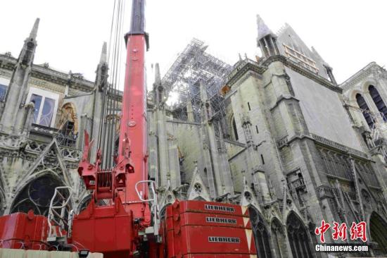 资料图：巴黎圣母院维修工程。中新社记者 李洋 图